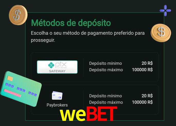 O cassino webet oferece uma grande variedade de métodos de pagamento